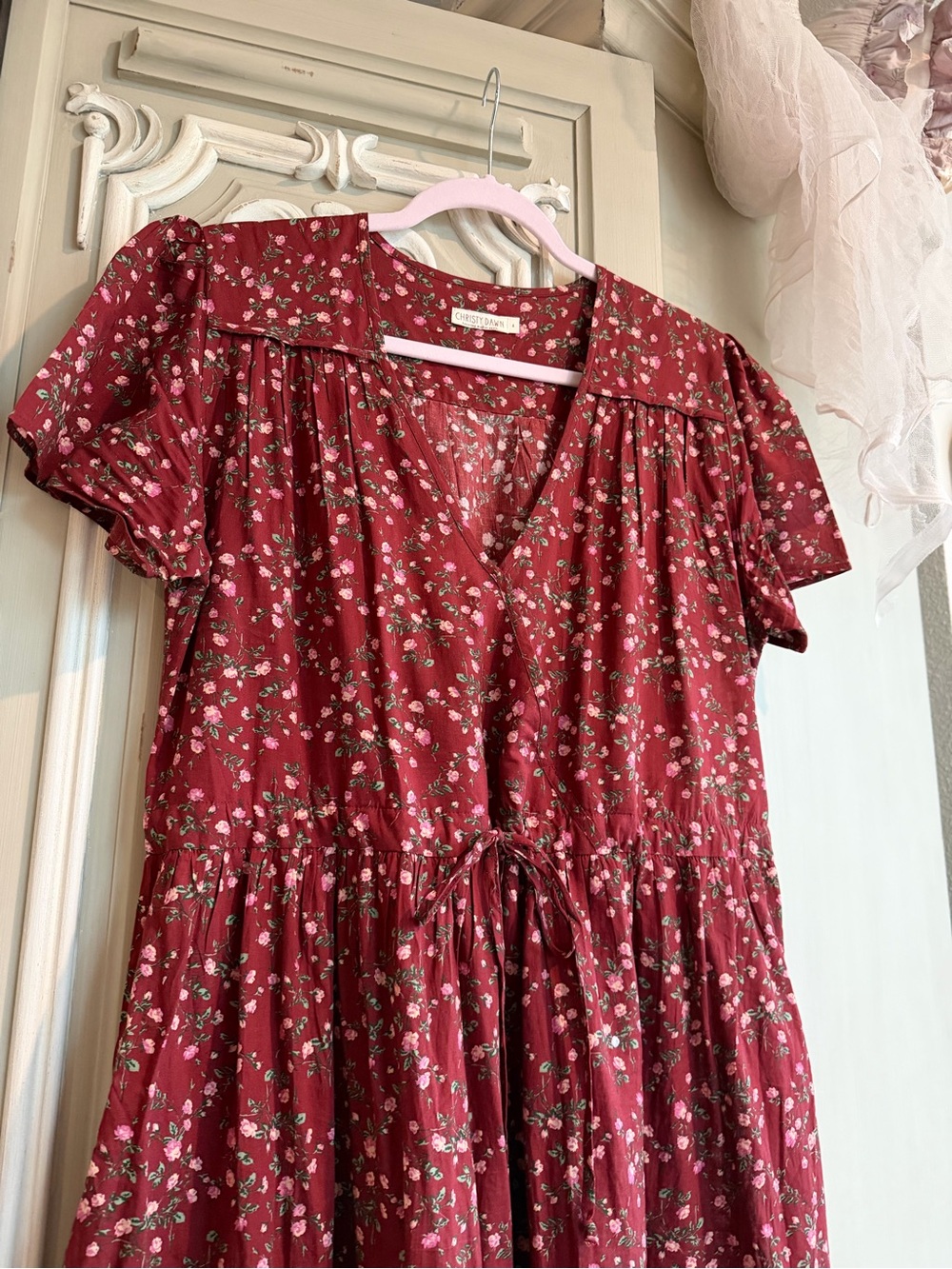 CHRISTY DAWN 🍃🌺 SIMPLE DAWN DRESS in ROSETTE ROUGE, SIZE L - Picture 7 of 10